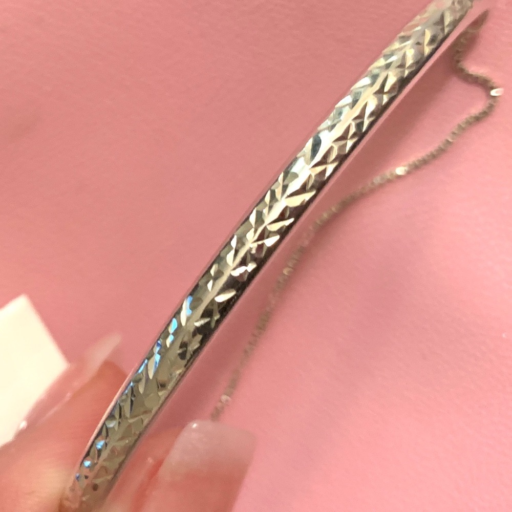 NWT STERLING SILVER DIAMOND CUT BOLO BRACELET 3.50